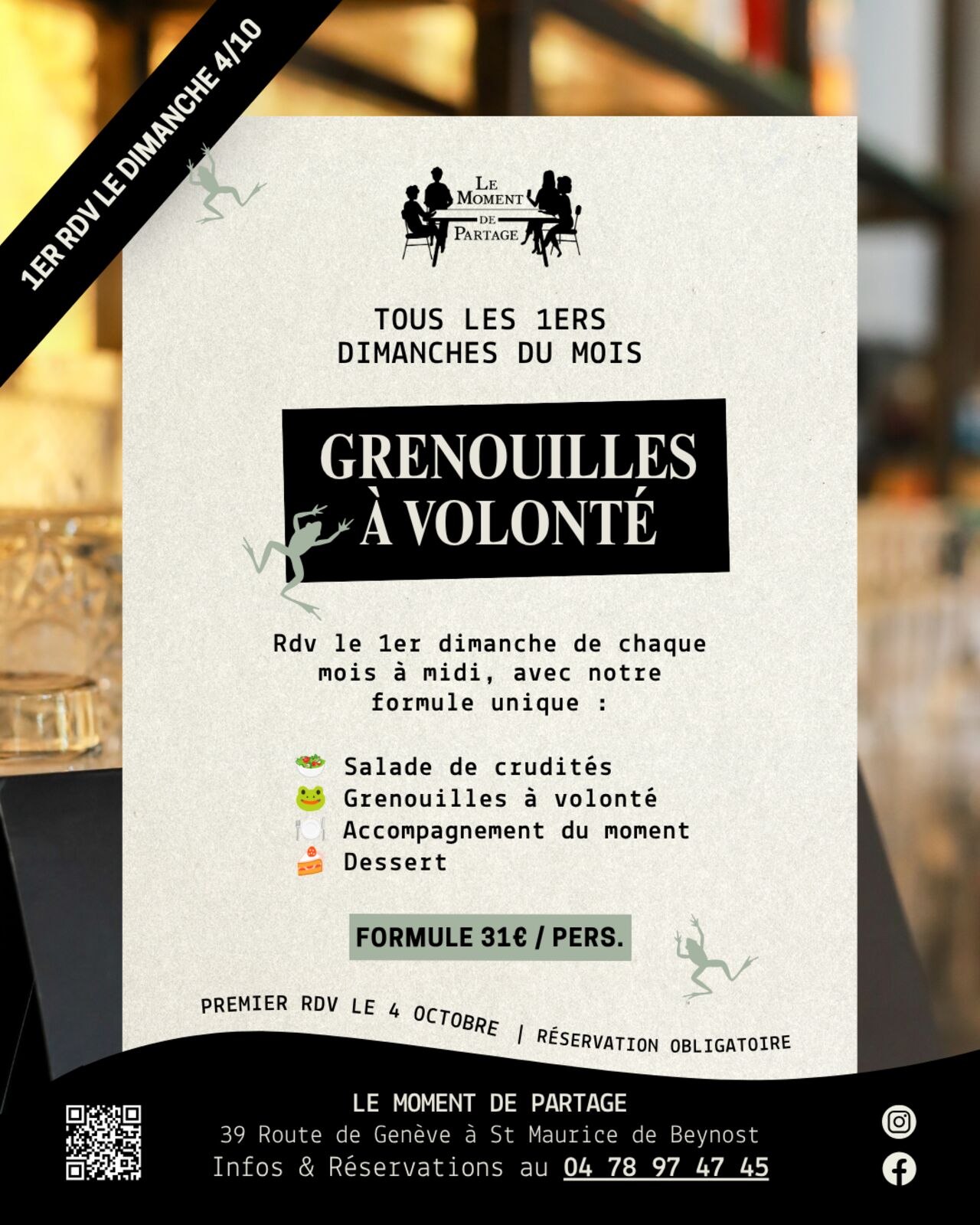 🐸 LE 1ER DIMANCHE DU MOIS, ON PASSE AUX GRENOUILLES À VOLONTÉ !