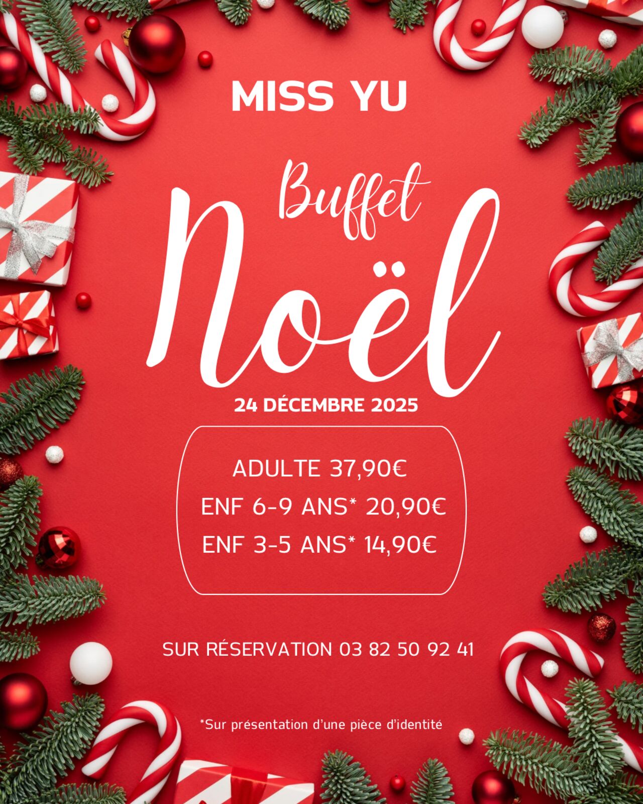 DÎNER DE RÉVEILLON DE NOËL 2025