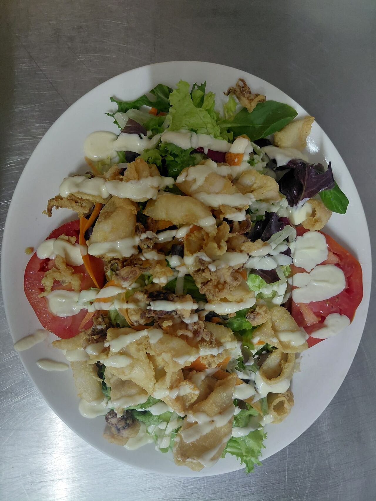 ENSALADA DE CHIPIRONES Y ALI-OLI