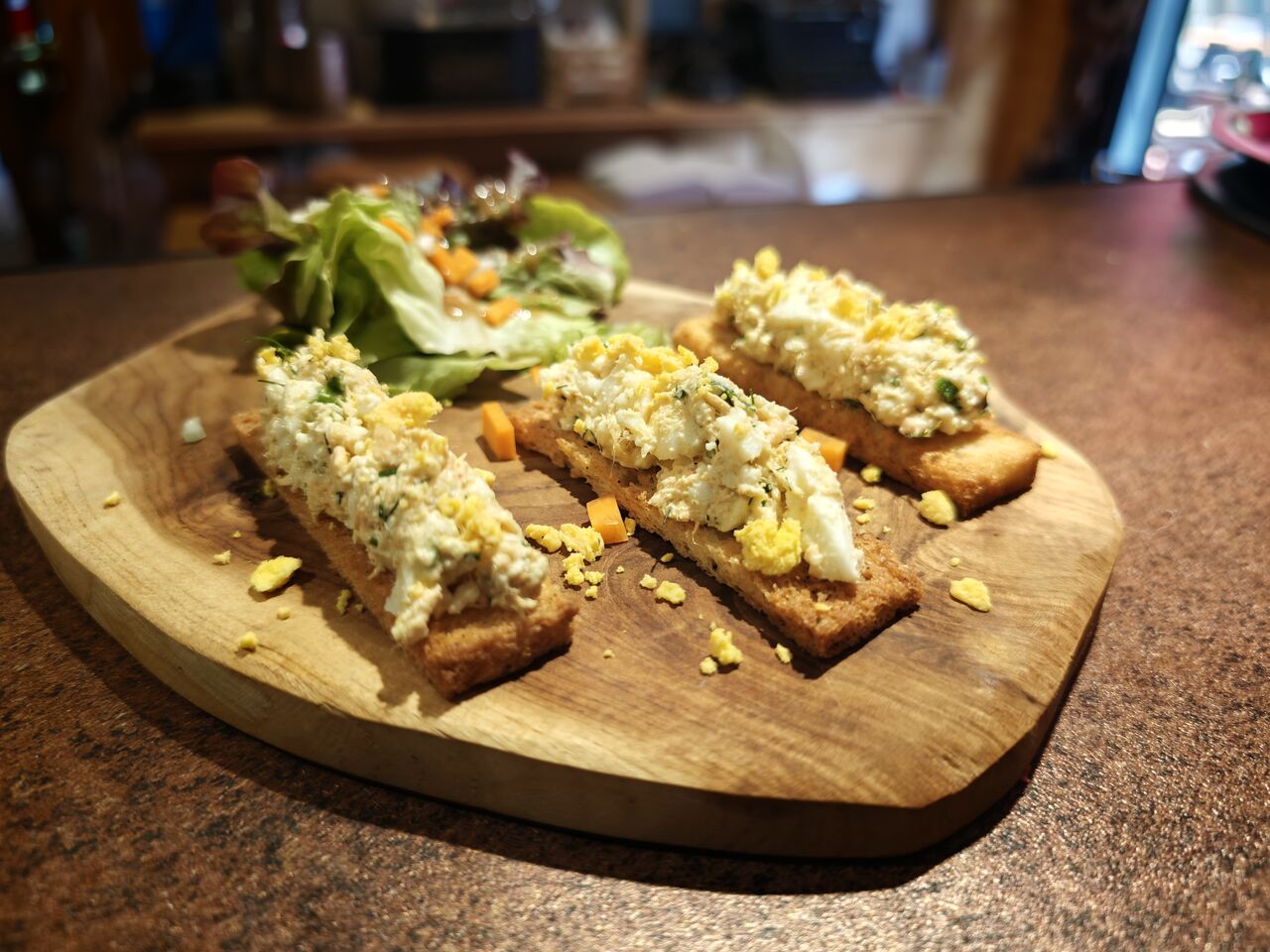 Mouillettes mimosa à la truite