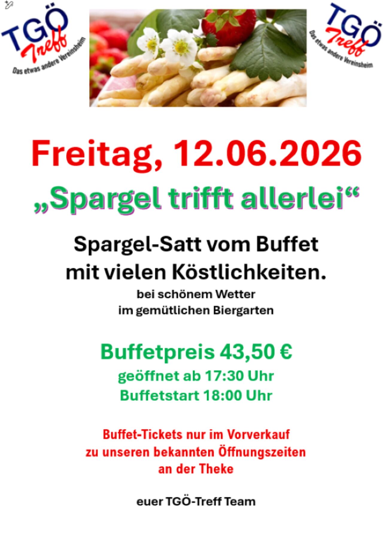 Spargelbuffet 2026