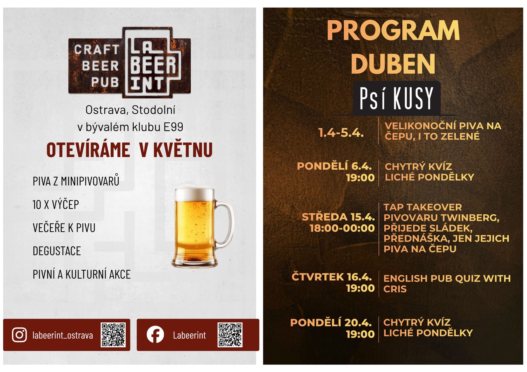 Program akcí DUBEN 2026