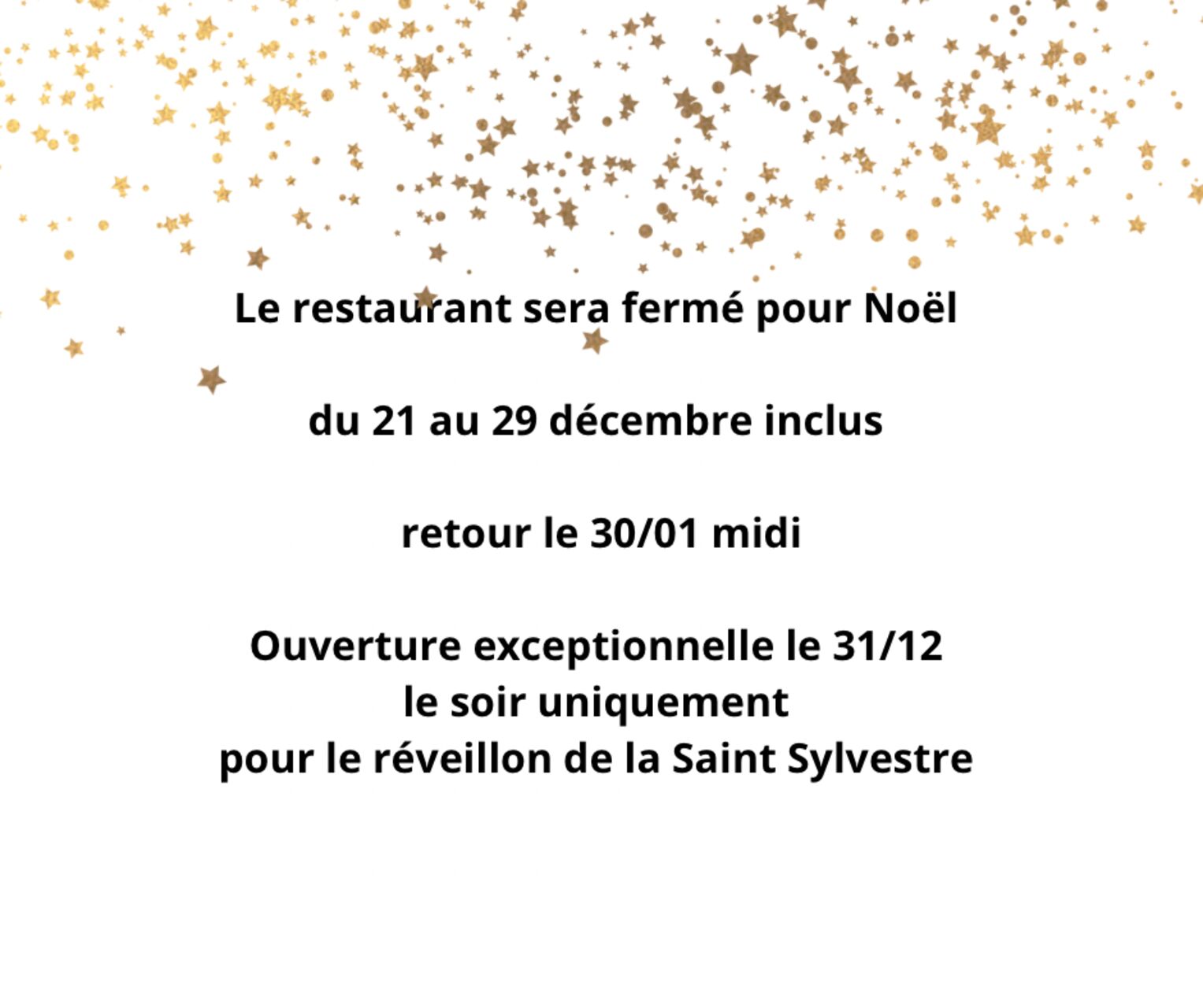 Congés de Noël