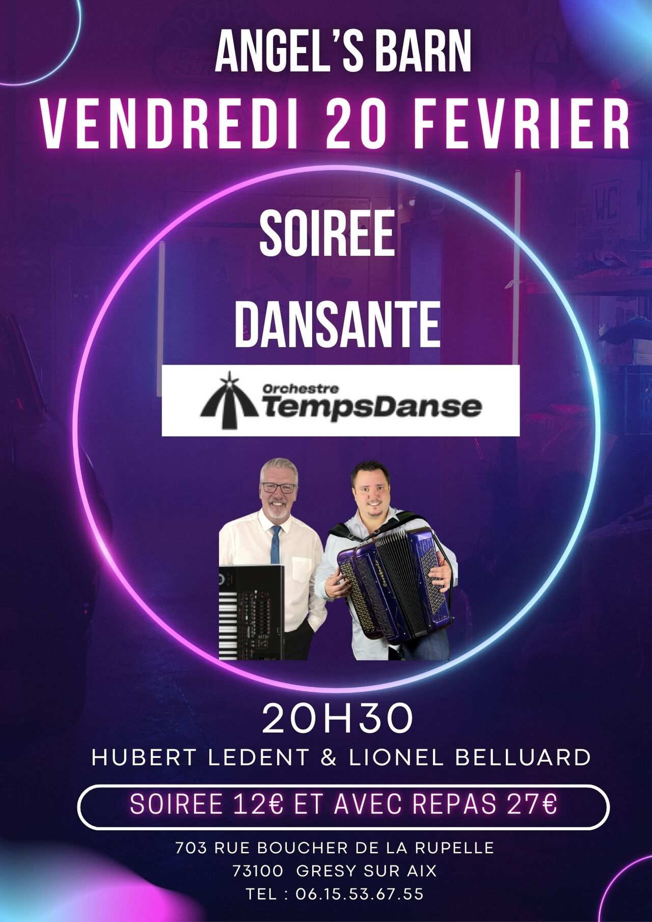VENDREDI 20 FEVRIER : SOIREE DANSANTE TEMPS DANSE