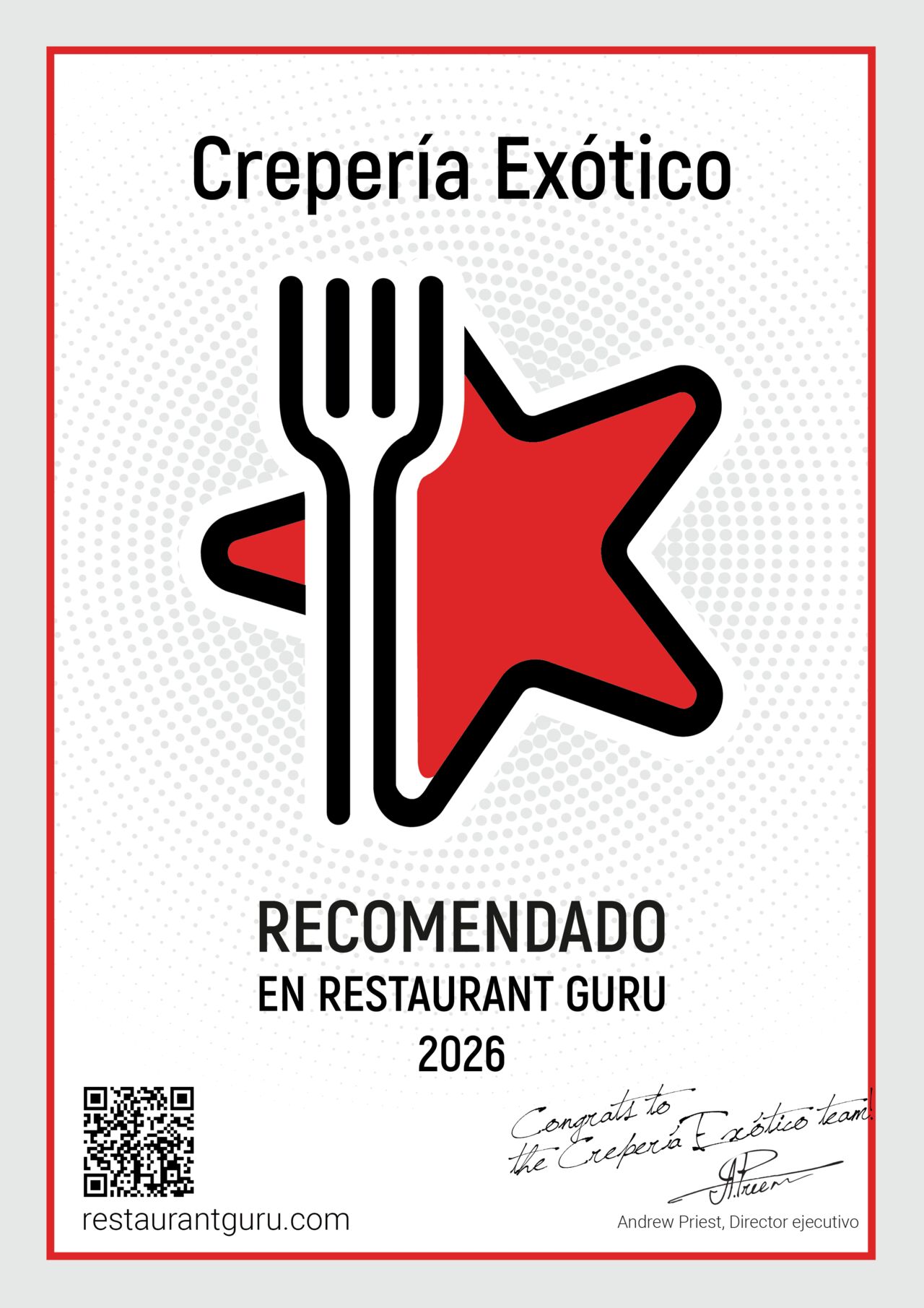 Premio Restaurant Guru 2026