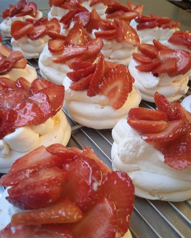 Pavlova à la fraise