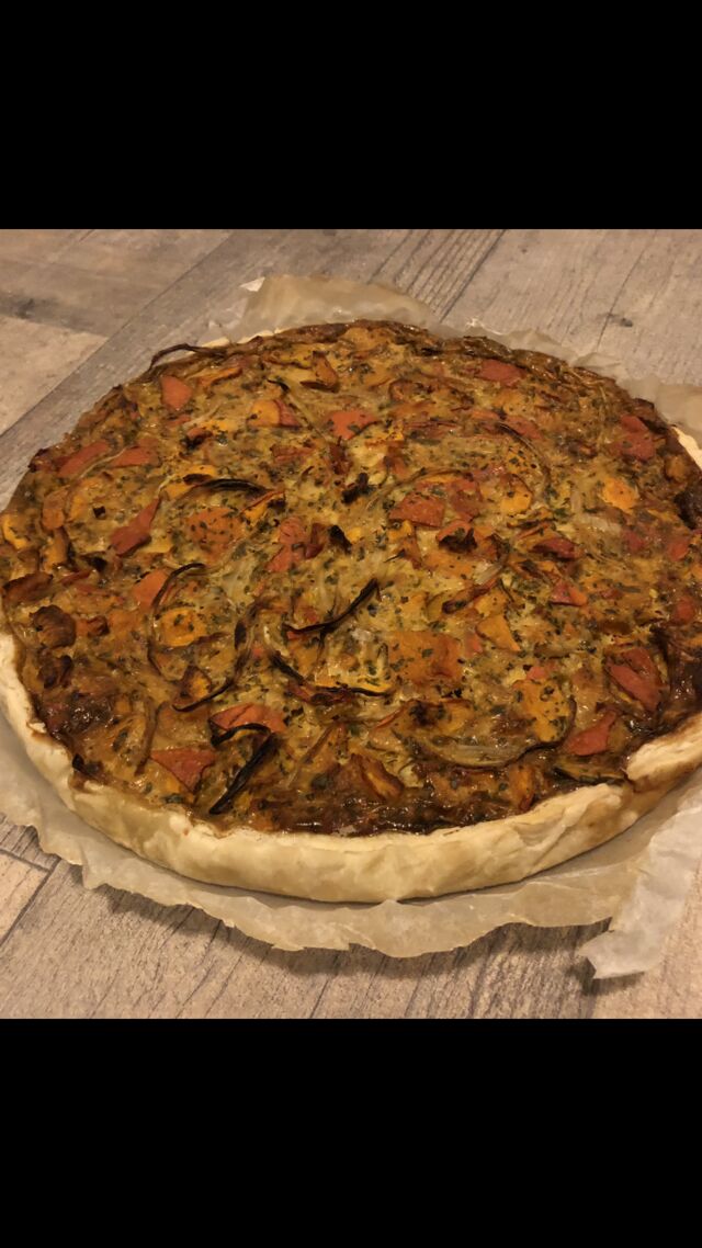 Hausgemachte Hokkaidoquiche