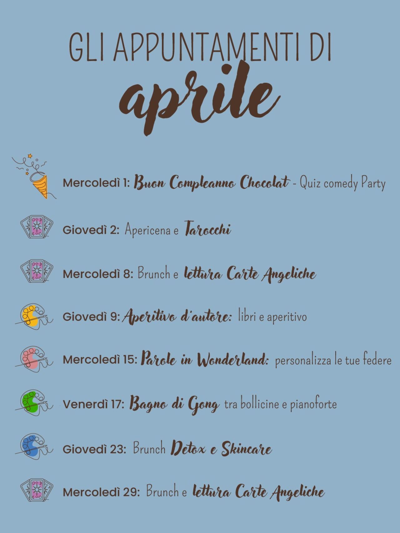 GLI APPUNTAMENTTI DI APRILE