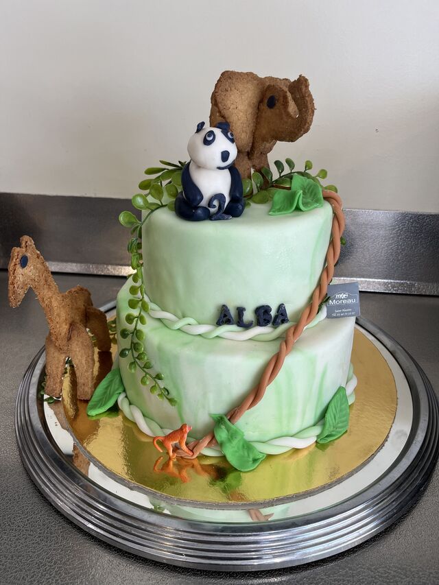 Gâteau thème jungle