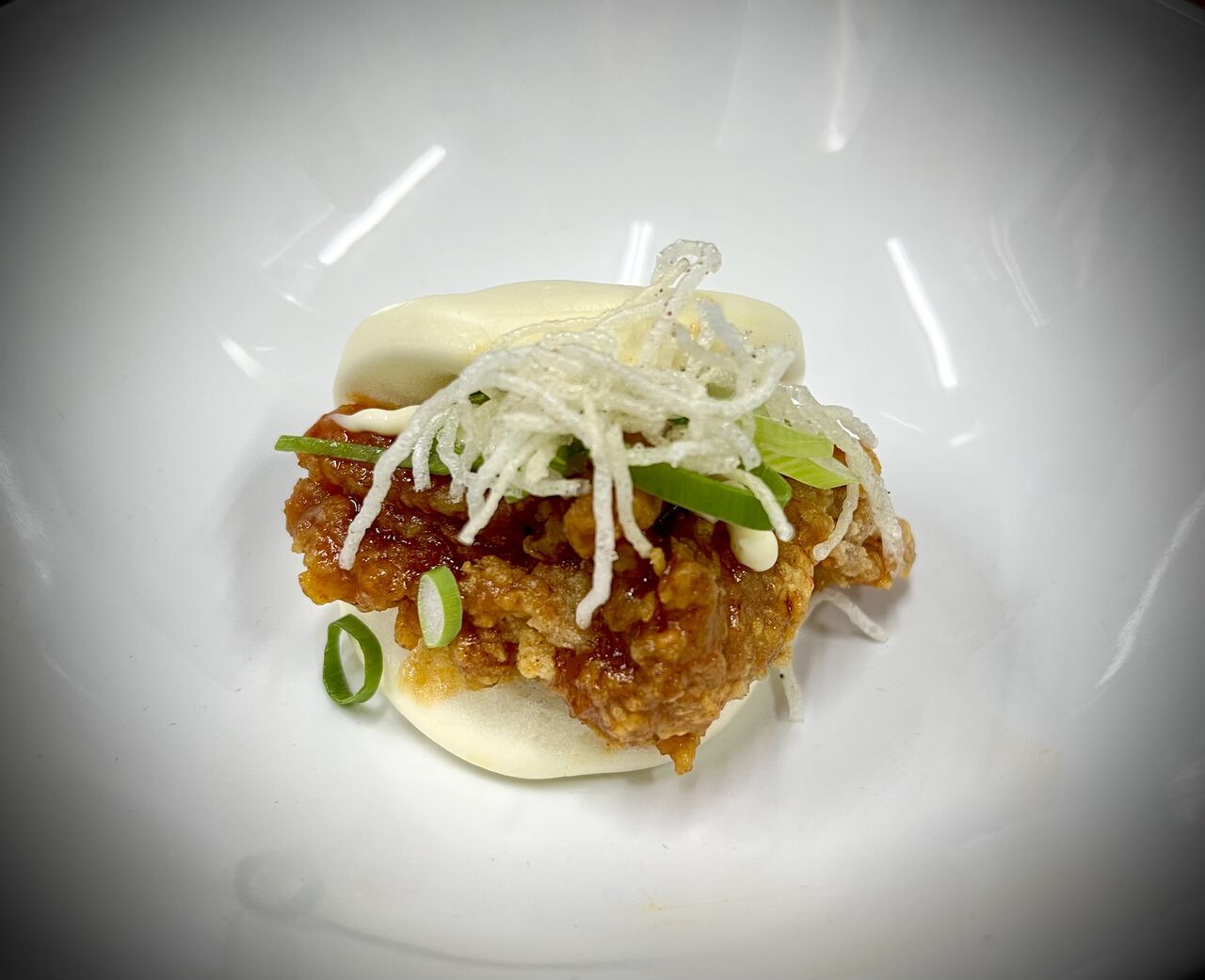 Bao estil coreà amb fideus inflats