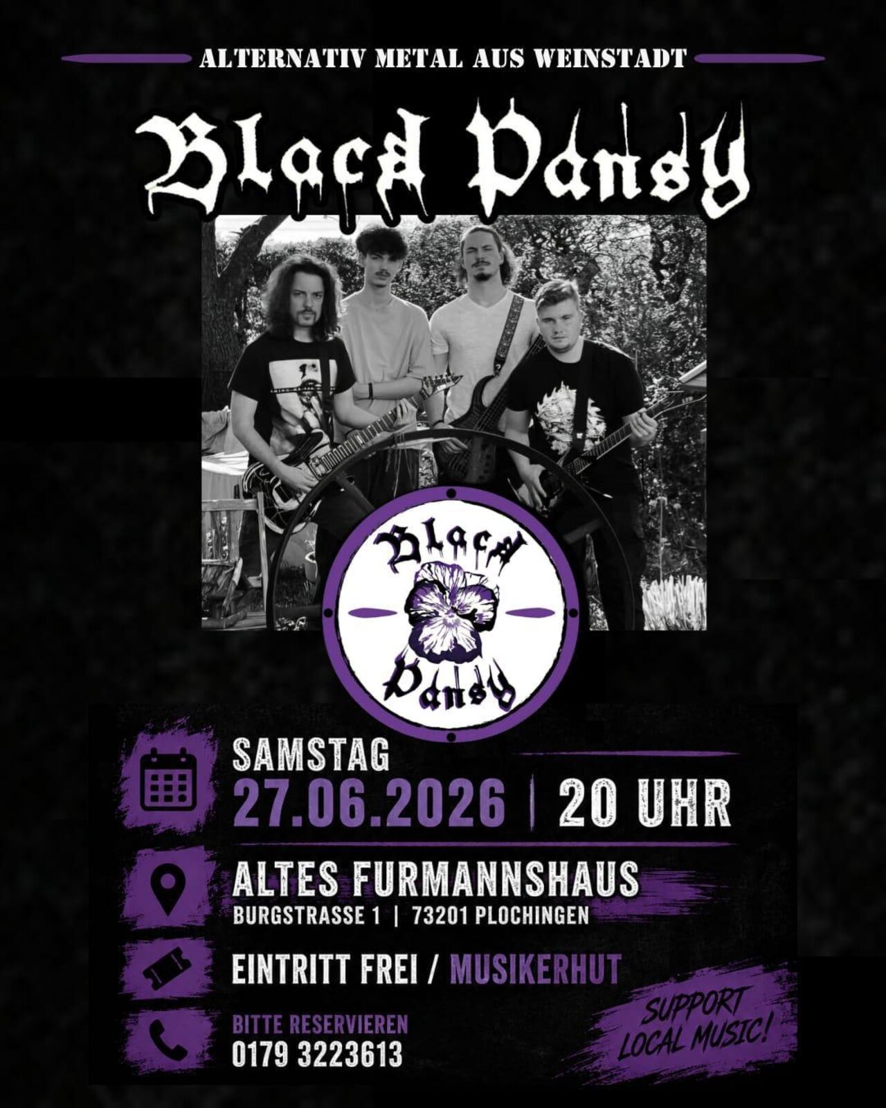 27.06.2026, Samstag: BLACK PANSY