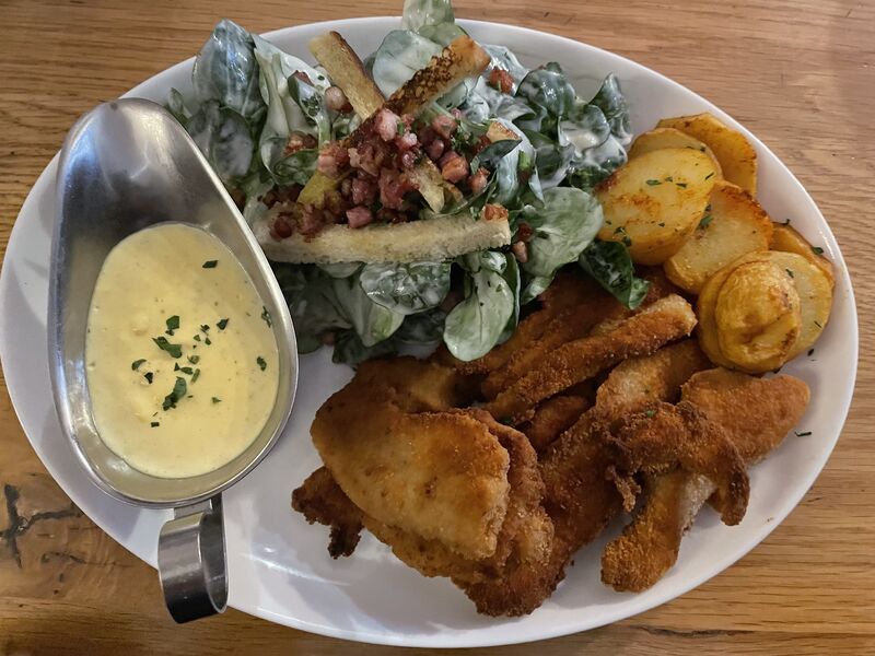 Salat mit Putenstreifen