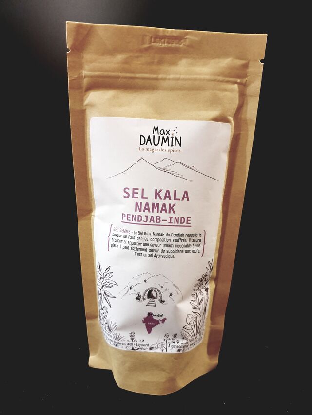 Le sel KALA du Pendjab rappelle la saveur de l œuf par sa composition souffrée.
Grain : Taille entre 2 et 4mm.