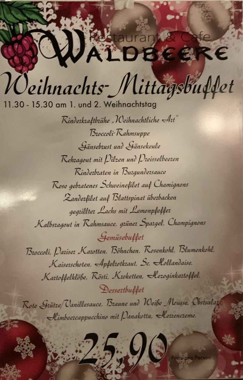 Unser Weihnachtsbuffet!