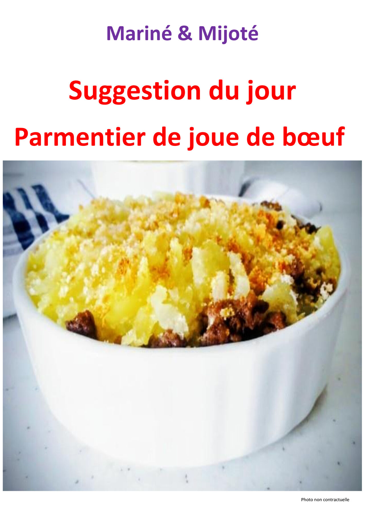 Suggestion du mardi 27 Janvier 2026