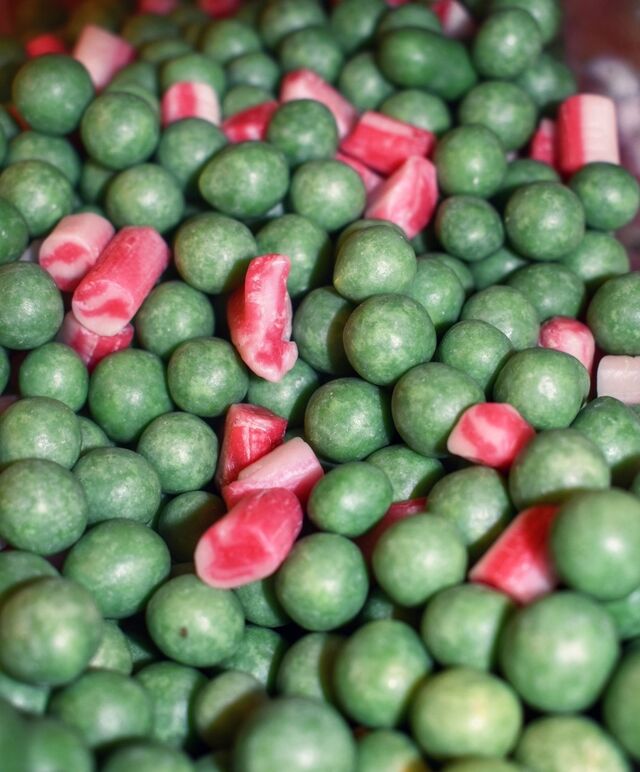bonbon en vrac petit pois lardons