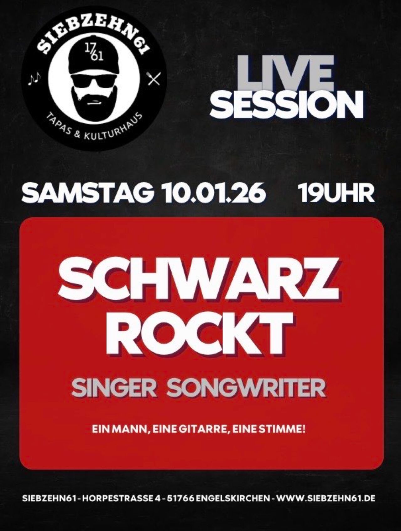 Sa. 10.01. Schwarz rockt!