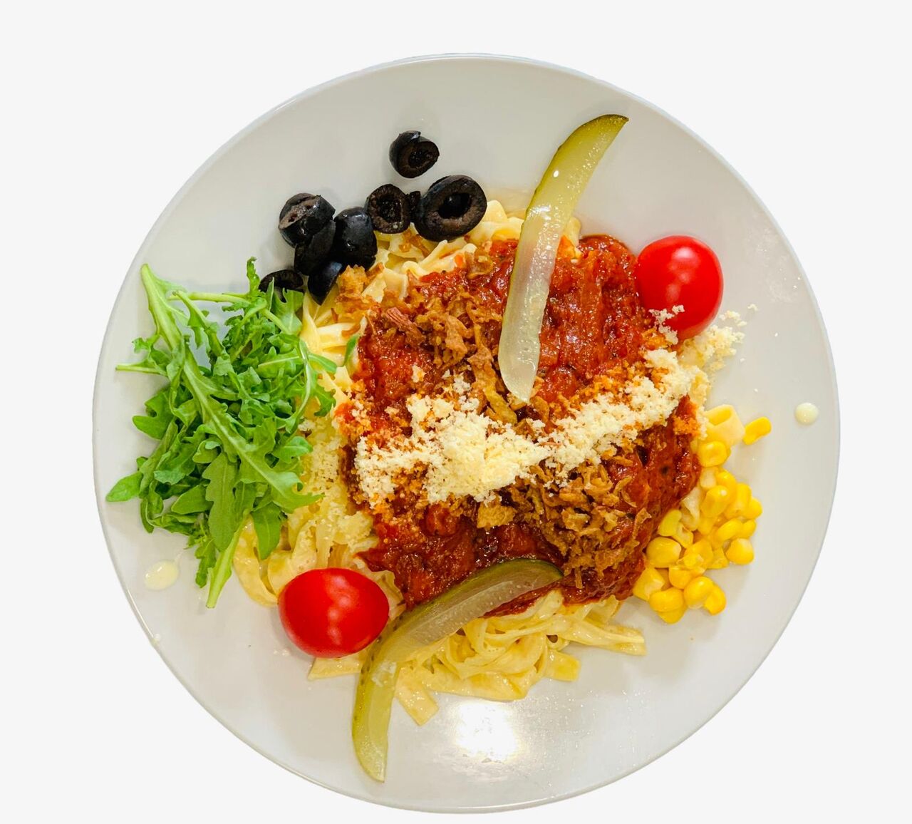 Bolognese mit Parmesan Nudeln 