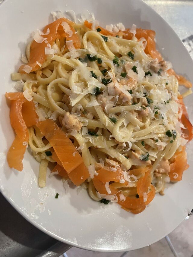 Duo de saumon tagliatelles