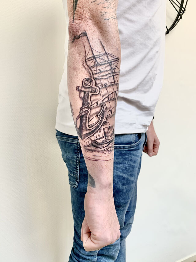 Anker & schip - voor Wieger