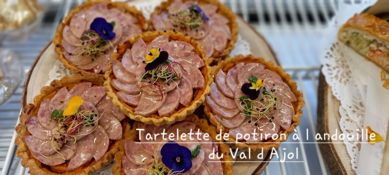 Tartelette de potiron à l'andouille du Val d'Ajol