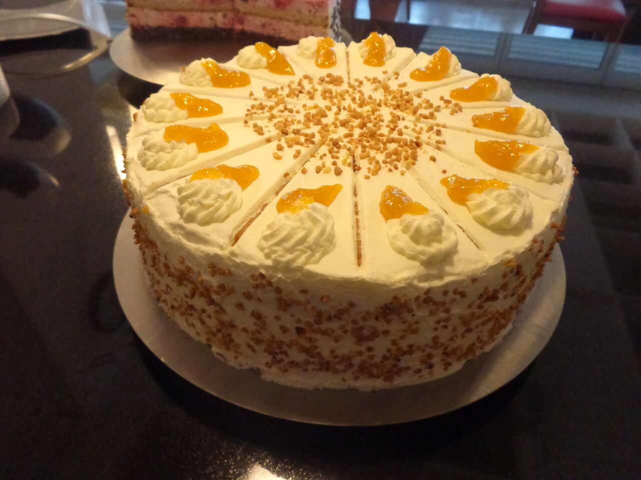 Käsesahne mit Pfirsichen