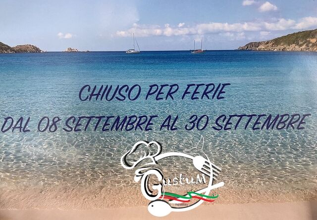Siamo in ferie dal 08/09/2025 A ok 30/09/2025