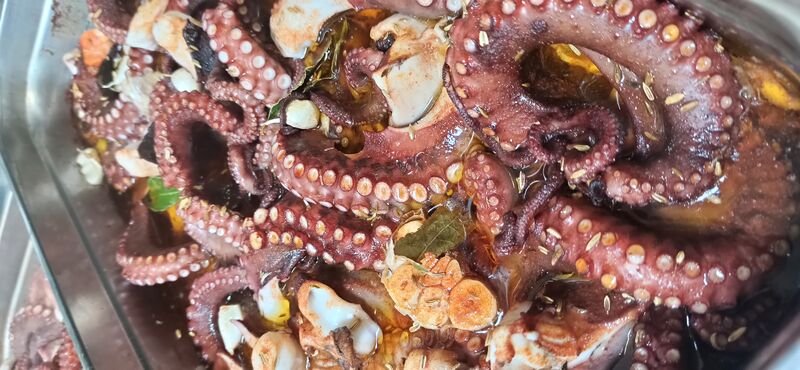 Poulpe confit