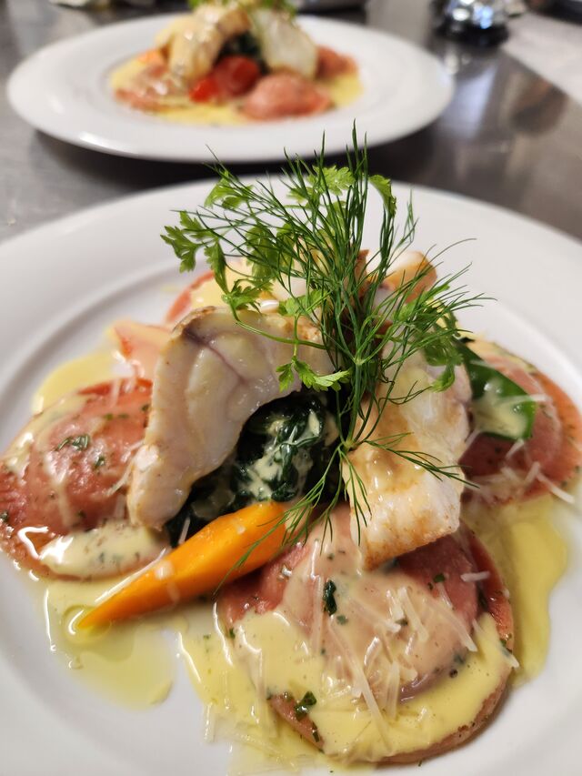 Seeteufelfilet in Safransauce 