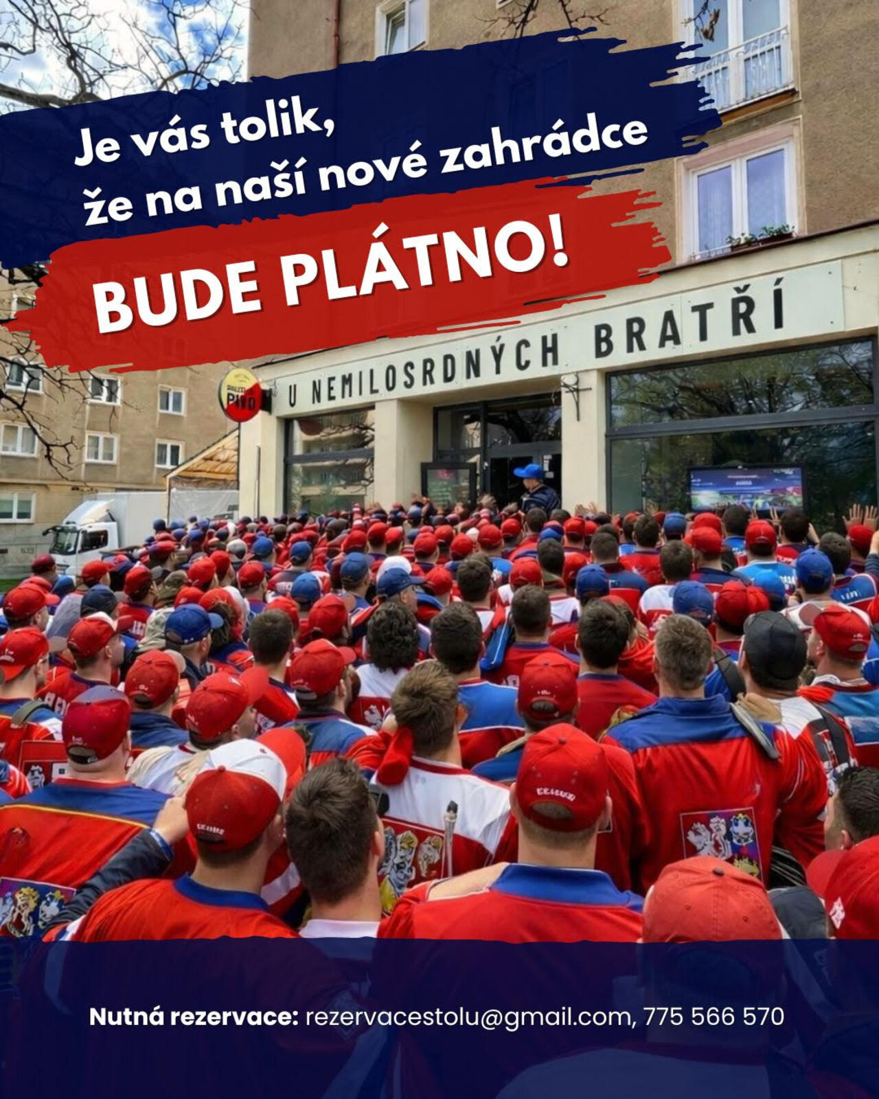 Plátno na zahrádce!
