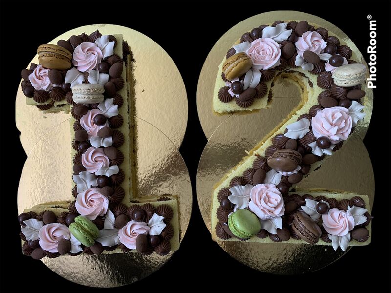 Number cake tout chocolat 