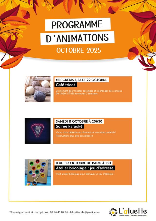 Programme octobre 2025