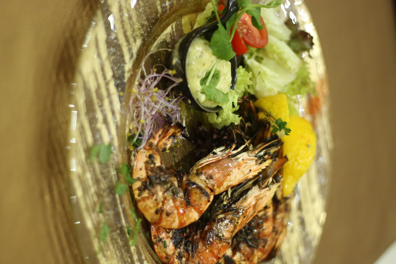 Grosses gambas grillées