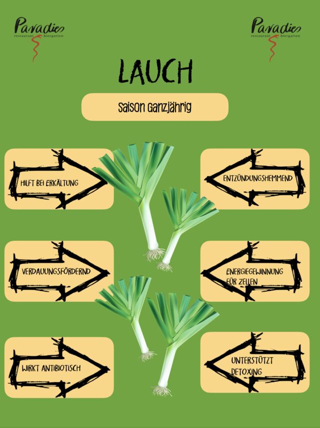 Der Star des März: Lauch. Fakten von Herkunft über Pflanzung bis hin zur gesunden Wirkung findet Ihr unter „über uns“