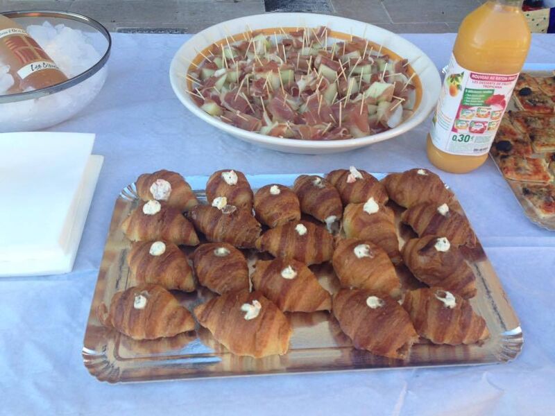 Mini croissant fourré boursin saumon