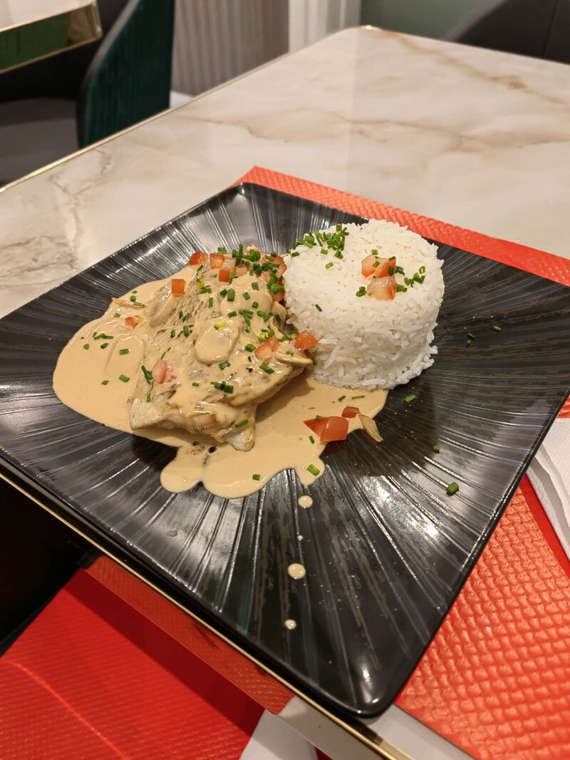 cuisse de poulet rôti sauce champignon