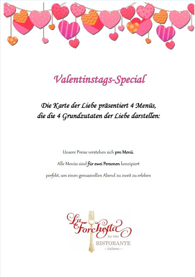 Valentinstagsmenü