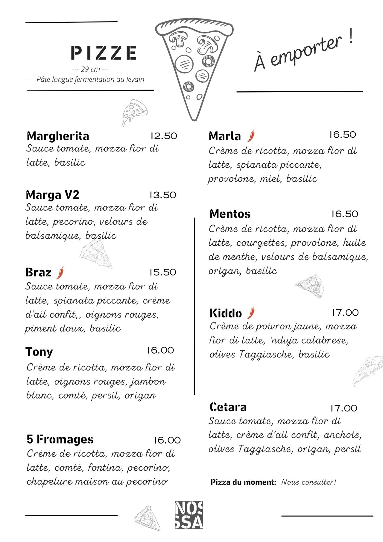 Pizzas Août Septembre 2026