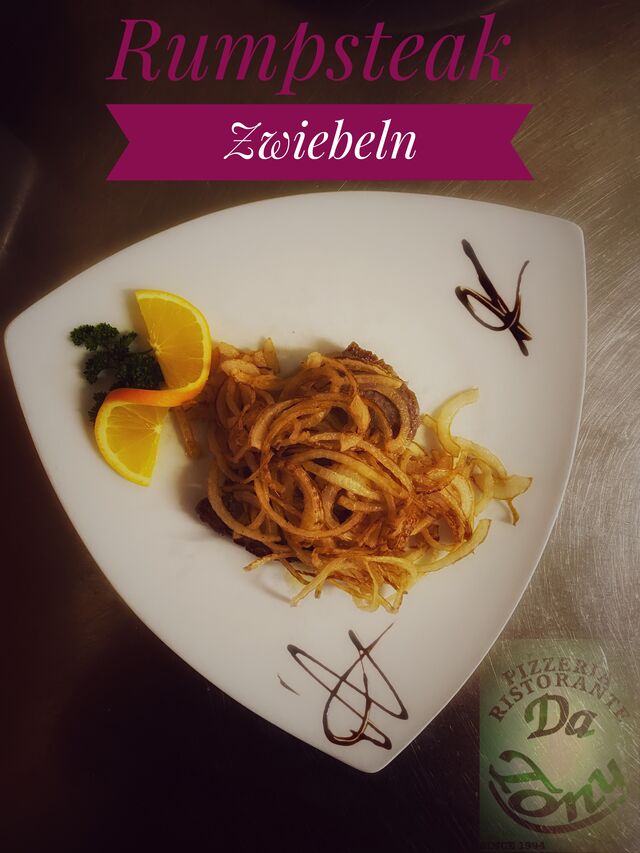 Rumpsteak mit Zwiebeln 