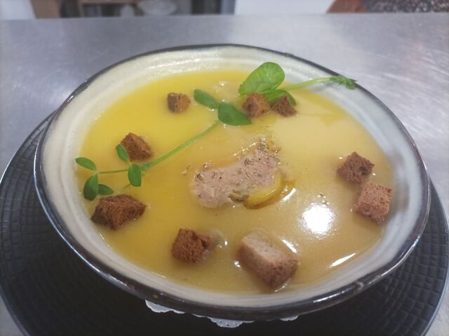 Crème de Potimarron au Foie Gras