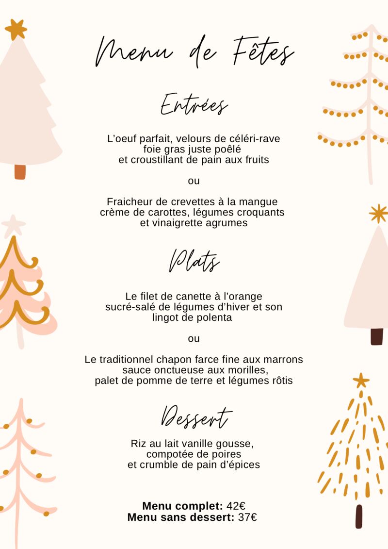 Menu de fêtes 