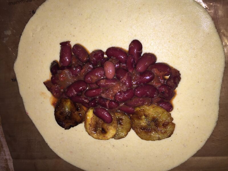 Chausson Haricots rouge style vénézuélien + bananes plantains