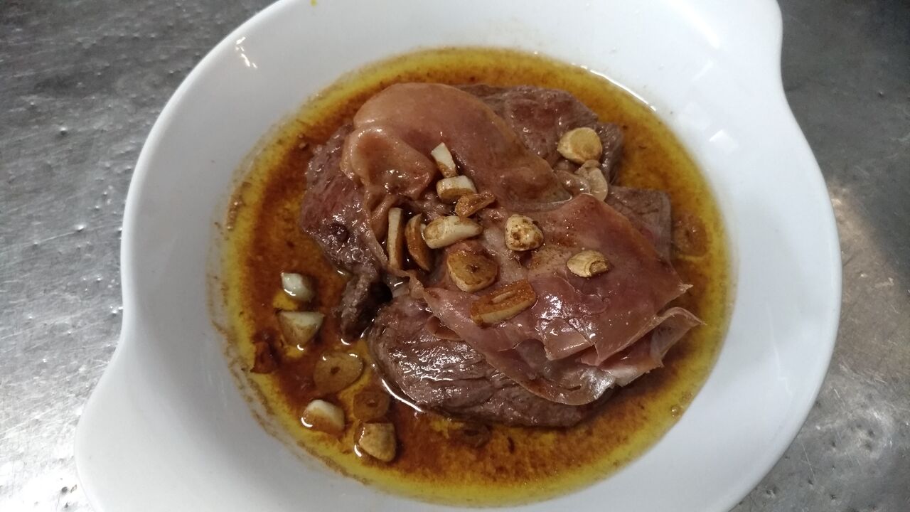 Bife do Lombo á Portuguesa