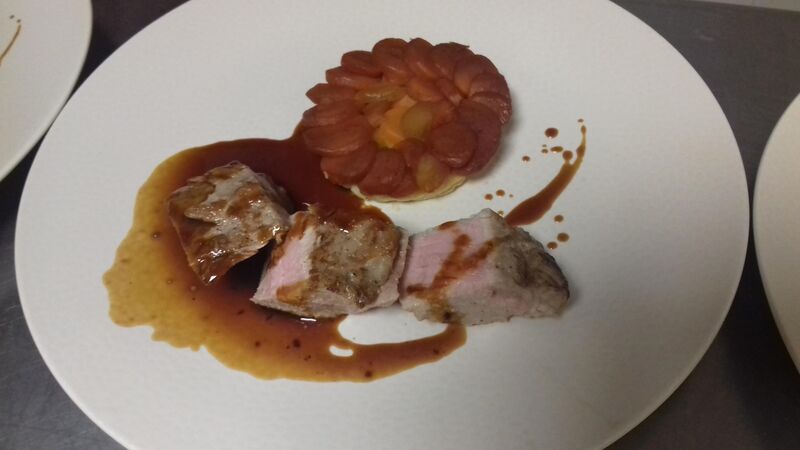 Flet Mignon de Veau, jus à la Grenadine, Tatin aux deux navets 