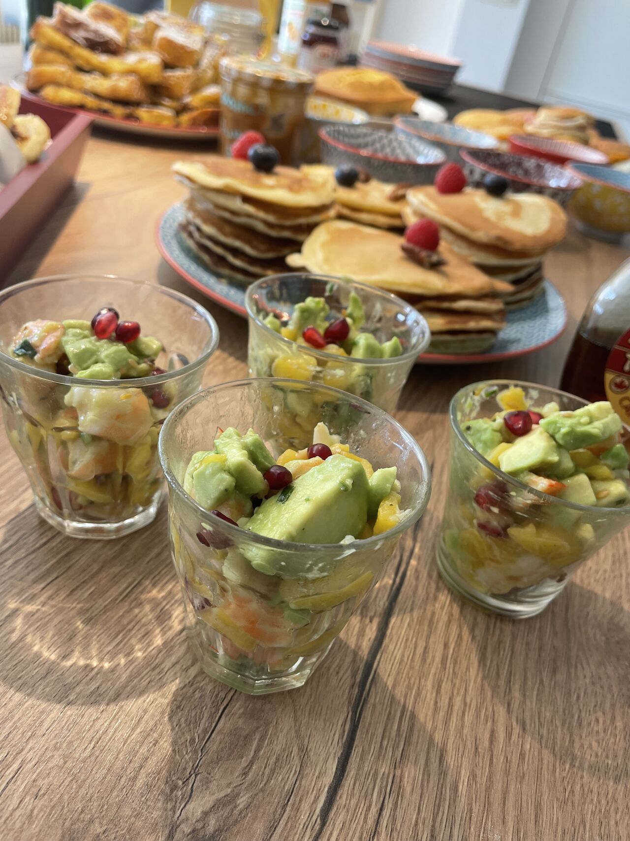 Verrine avocat crevette et mangue