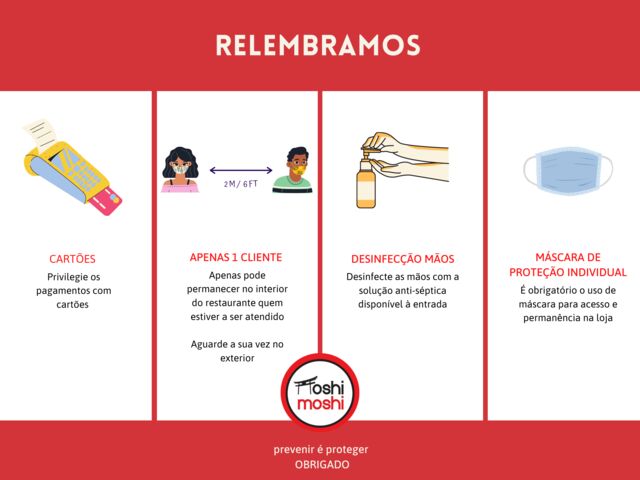 Devido às circunstâncias actuais queremos relembrar os cuidados que todos devemos ter e privilegiar para a protecção de todos. 