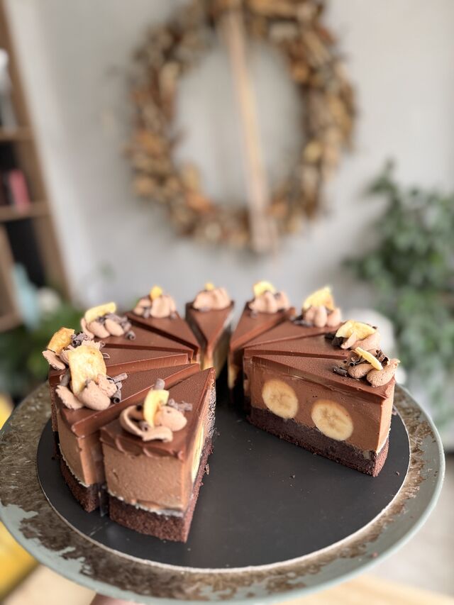 Banánovo čokoladový tortík