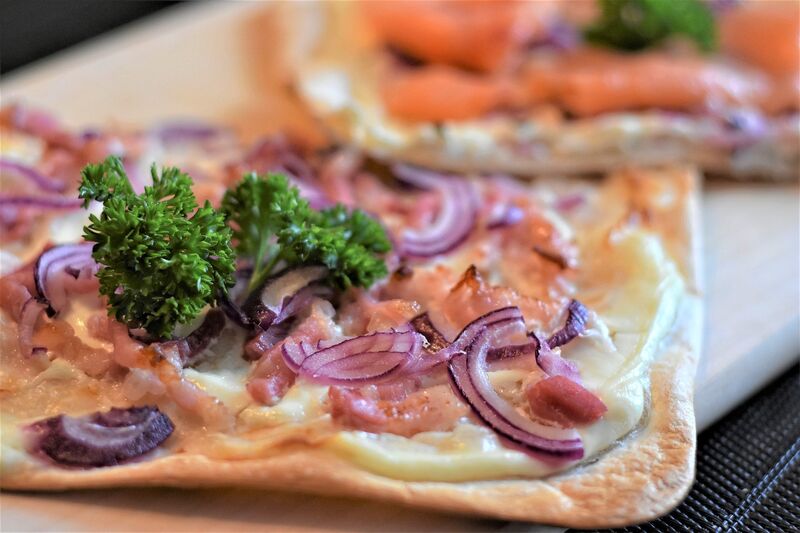 Bei uns ist der Flammkuchen eine Verführung...