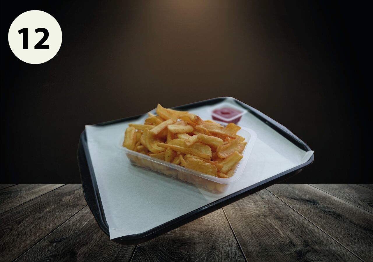 Barquette de Frites
Disponible en plusieurs tailles. 