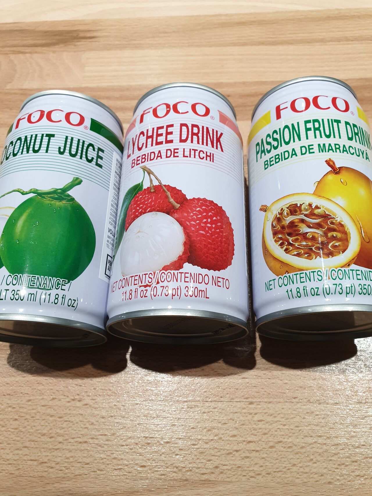 Jus coconut,lychee, passion 